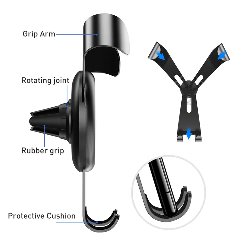 Универсальный гравитационный металлический Автомобильный держатель для