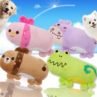 1pc plush dog toys squeaky rabbit bear hippo frog puppy chew toy interactive cat toys pet dog sound toys for small large dogs