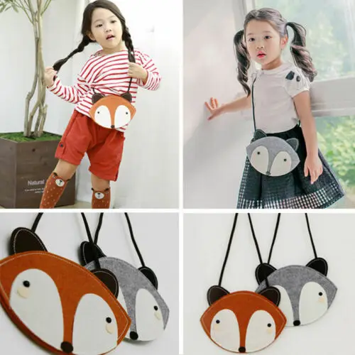 

Toddler Casual Shoulder Bag Children Fox Cartoon Kids Girls Messenger Handbag