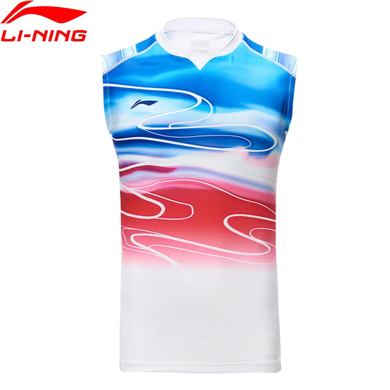 Мужская майка для бадминтона Li Ning дышащий спортивный топ без рукавов подкладка li