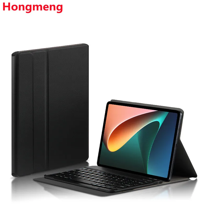 

Новинка 2021 года, чехол для клавиатуры Hongmeng с Bluetooth для xiaomi mi pad 5 pro, беспроводная клавиатура для планшета, деловой офисный кожаный чехол