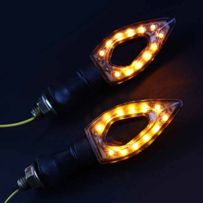 

1 Pair Universal 12 LED Motorcycle Turn Signal light Indicators lamp Waterproof Amber Lights Motorcycle Accessories