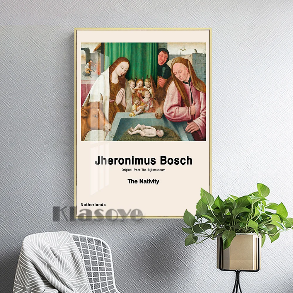 Художественный постер Jheronimus Bosch с изображением возрождения выставочный музей на