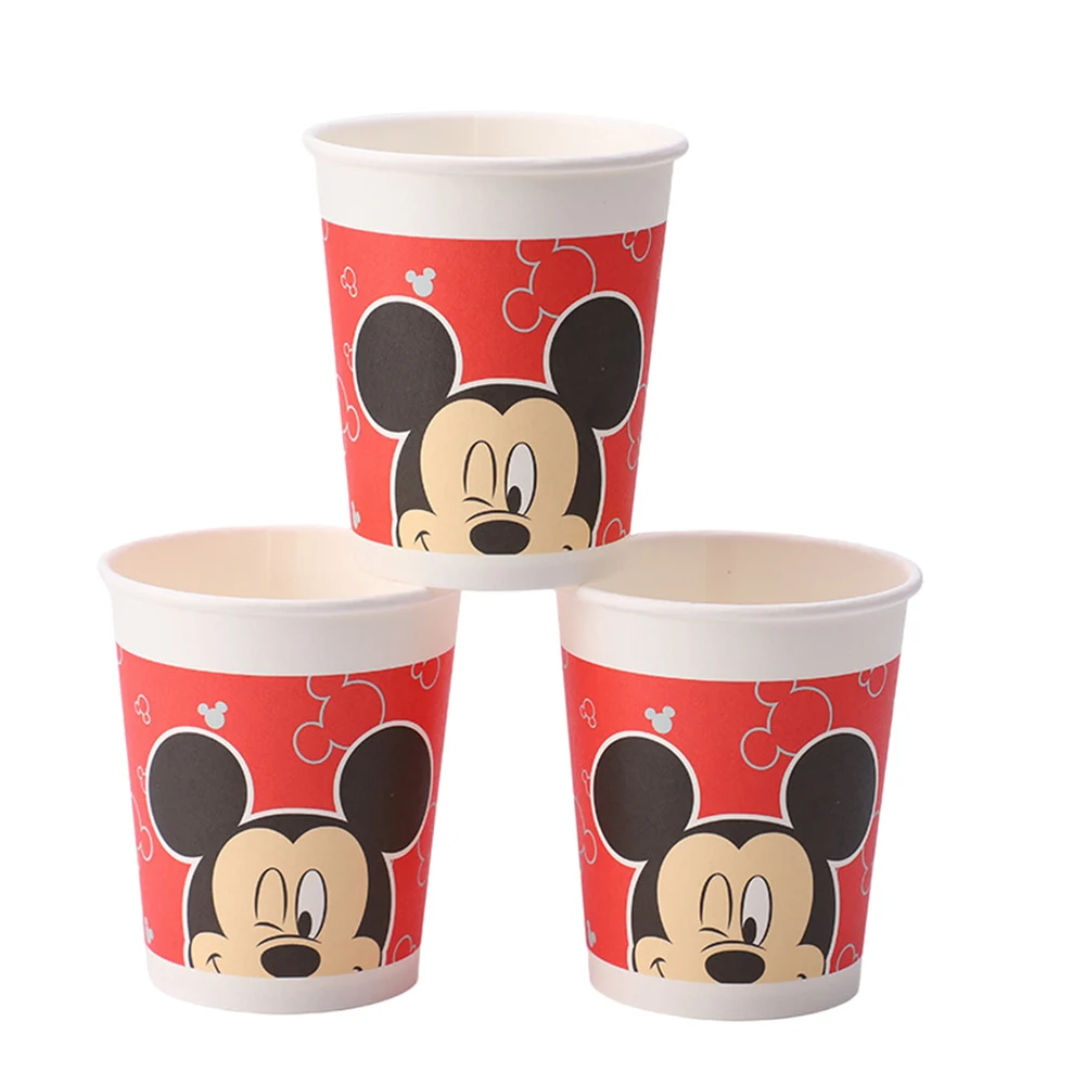 52pcs Disney Mickey Minnie Mouse Party Disposable Tableware Kids Birthday party Decoration Paper Plate Cup Napkin Baby Shower images - 6