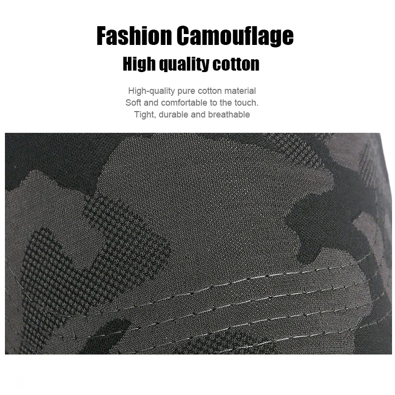 Кепка HSSEE Мужская камуфляжная Модная хлопковая Рыболовная Шапка с металлической