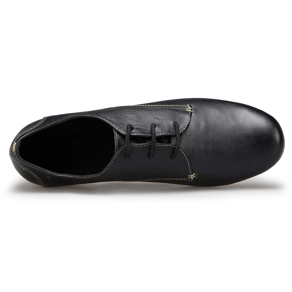 DKZSYIM Men's Latin Dance Shoes Professioal Tango Shoes For Boys Leather Lace-Up Salsa Dance Shoes 24-28.5CM Wholesale Low Heels