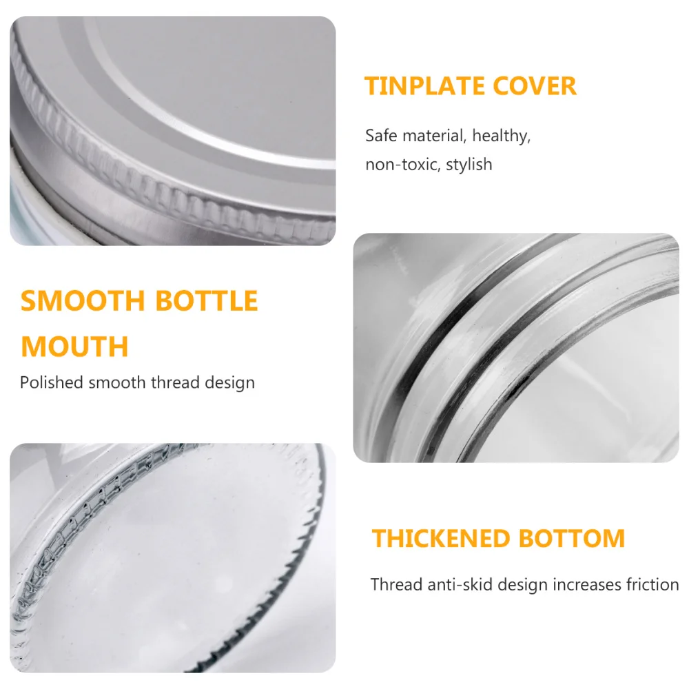 6 шт. герметичный контейнер для хранения меда банки икры джема стеклянная бутылка