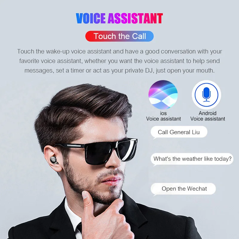 

2021 new wireless Bluetooth 5.0 headset IPX7 waterproof 9D stereo sports headset 4000mAh mobile power supply TWS