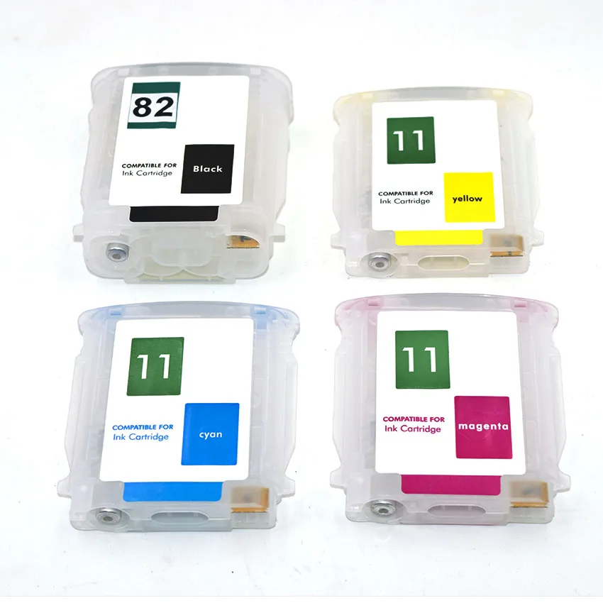 

Refillable Ink Cartridge for HP11 82 with ARC Chip for HP Designjet 111 Printer C4836A C4837A C4838A C565A
