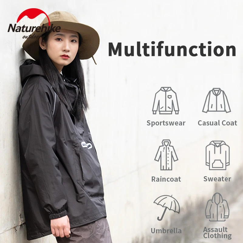 

Дождевик унисекс из нейлона, короткий, дышащий, 320 г