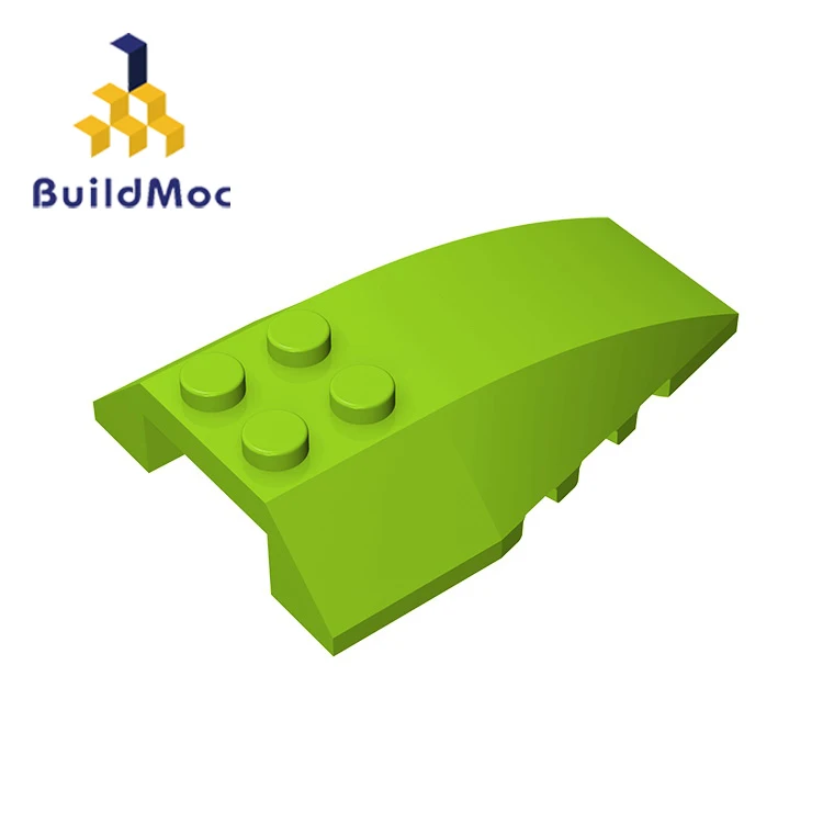 BuildMOC совместимые сборы частицы 43712 Клин 6x4 для строительных блоков детали сделай