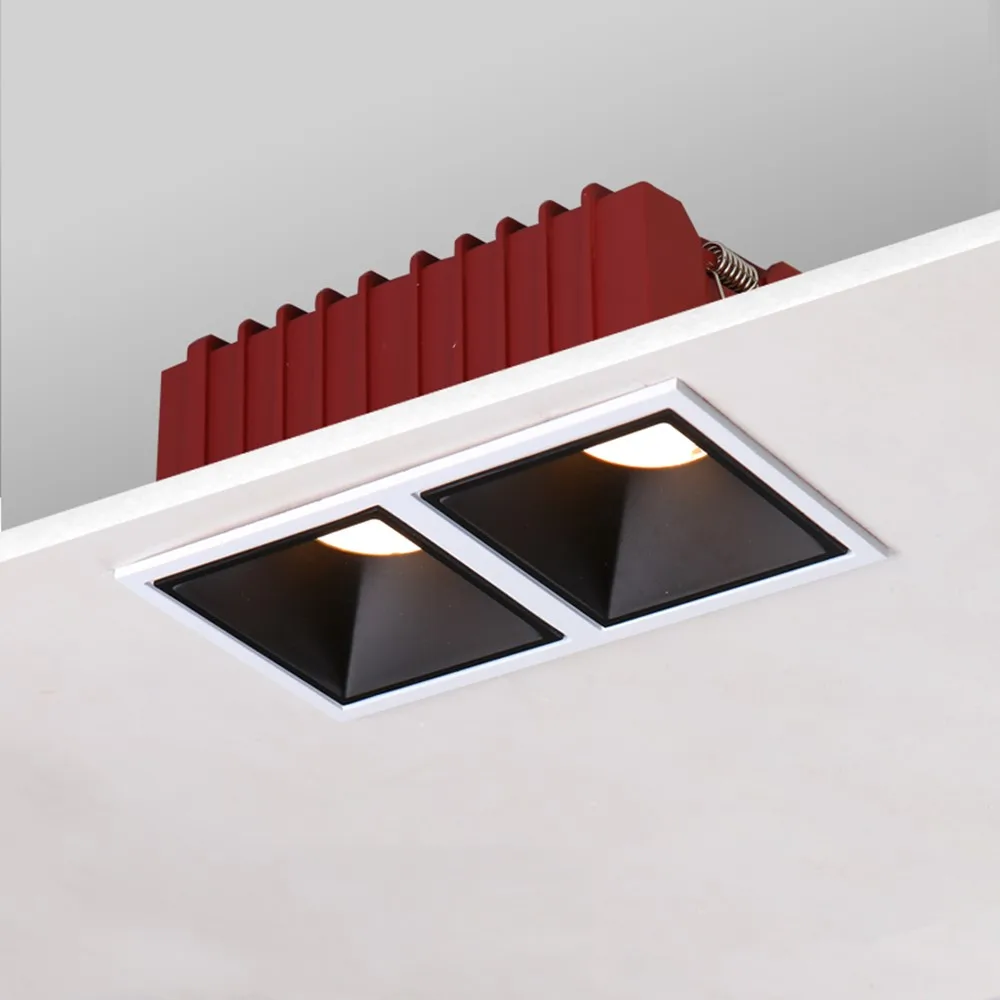 Затемнения с антибликовым покрытием светодиодный Утопленный вниз светильник 24