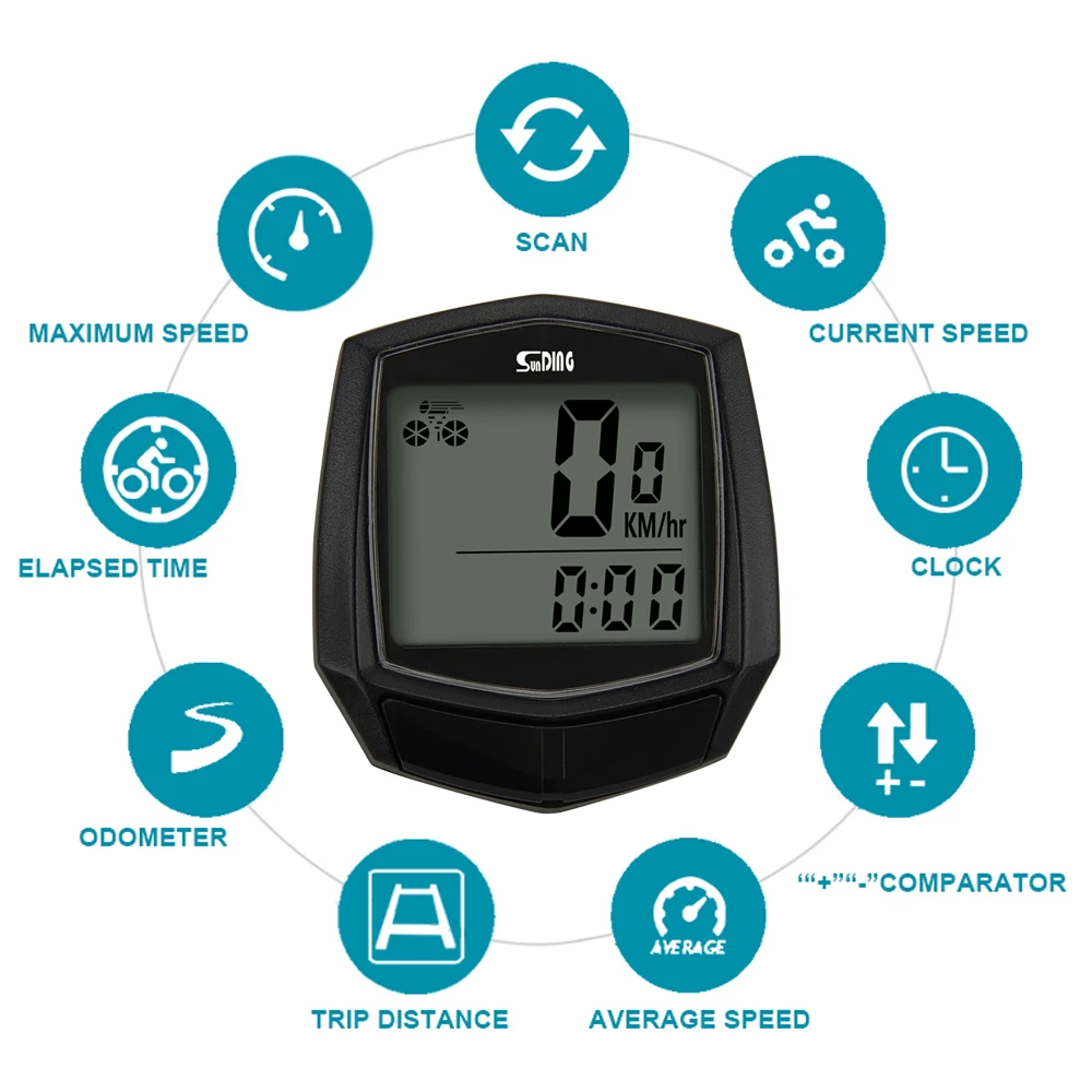 Велоспорт велосипед компьютер Спидометр Секундомер одометр Водонепроницаемый