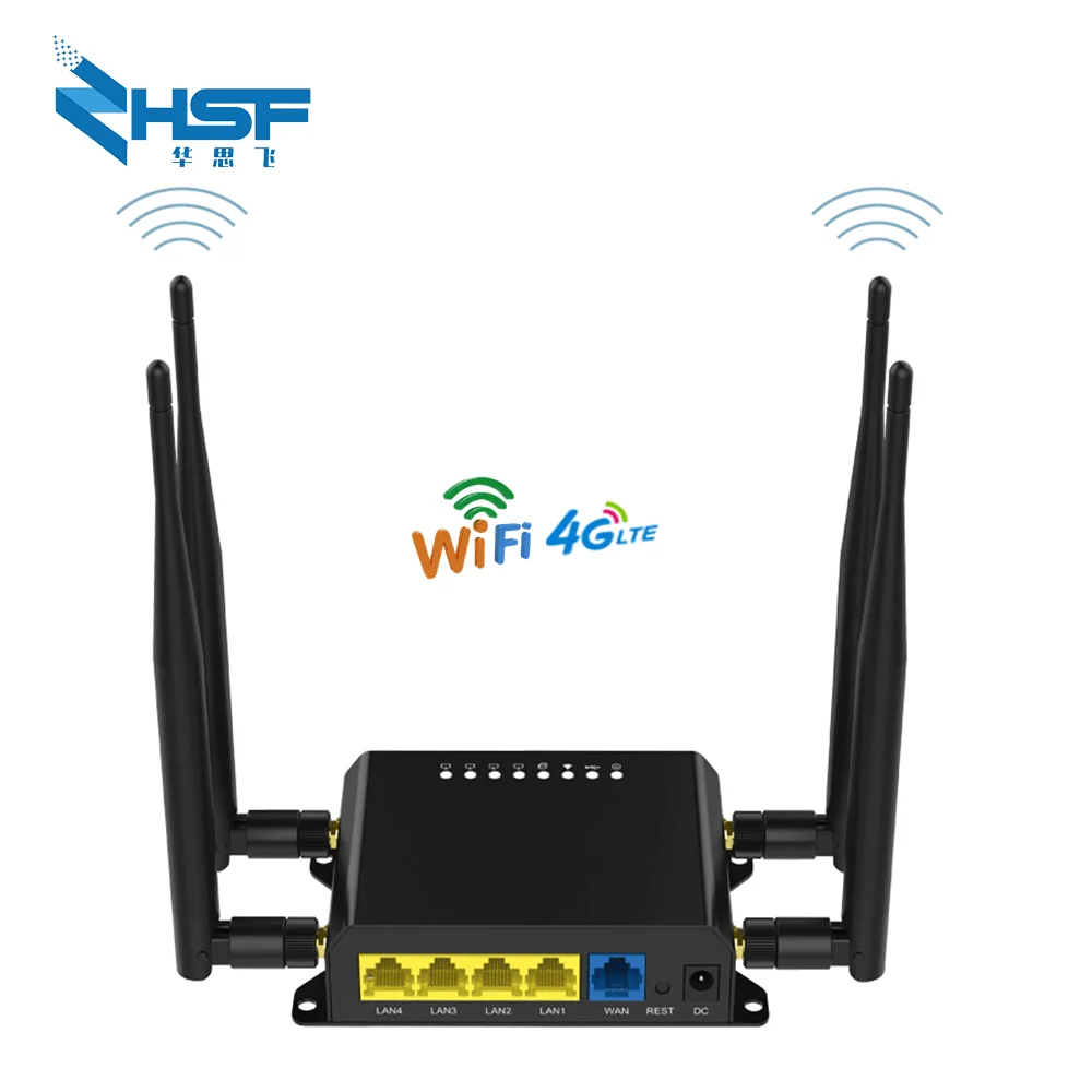 HUASIFEI CAT4 CAT6 4G LTE маршрутизатор Lan порт беспроводной CPE 300 Мбит/с высокоскоростной