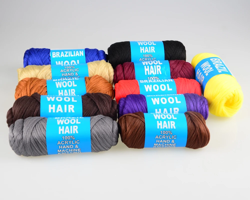 3 шт. = 210 г африканская пряжа для плетения волос Бразильская шерстяная низкая