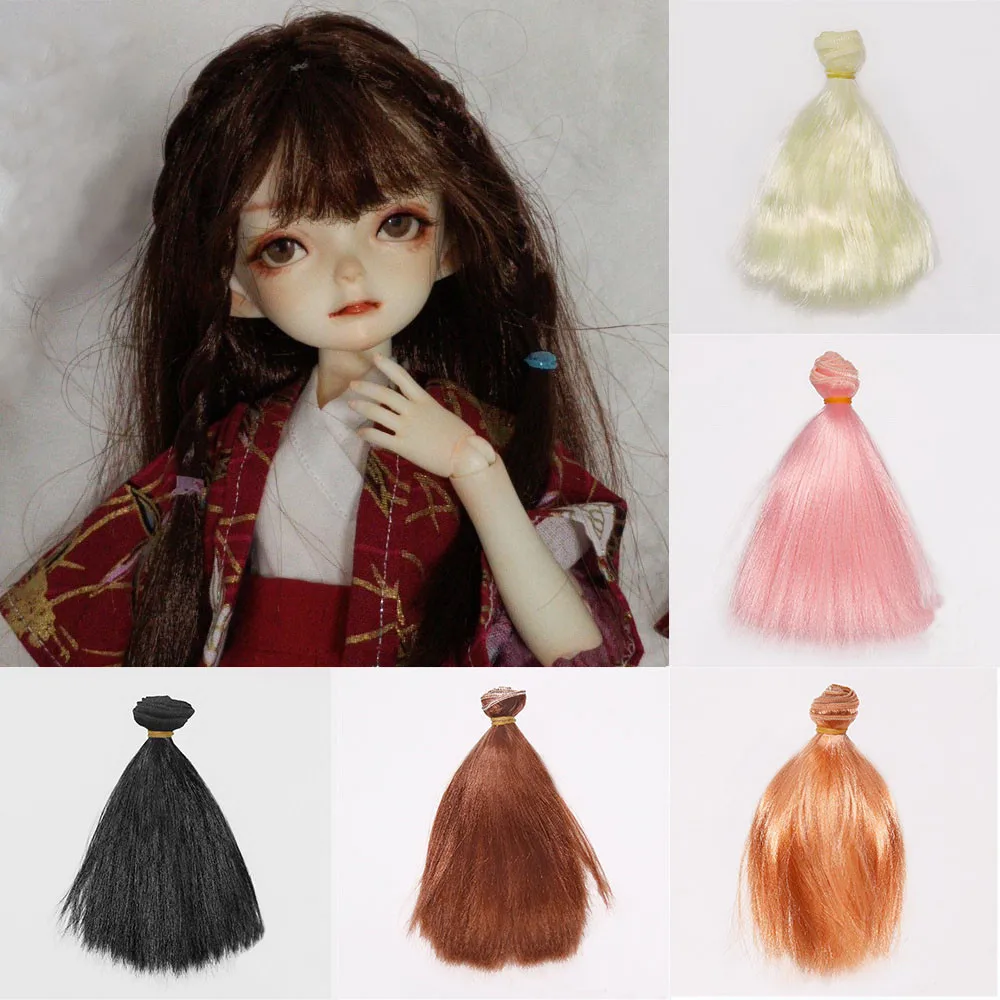 15 см/25 см имитация мохера прямые волосы уток Мягкие парики для BJD SD Puliip Kurhn Blyth все
