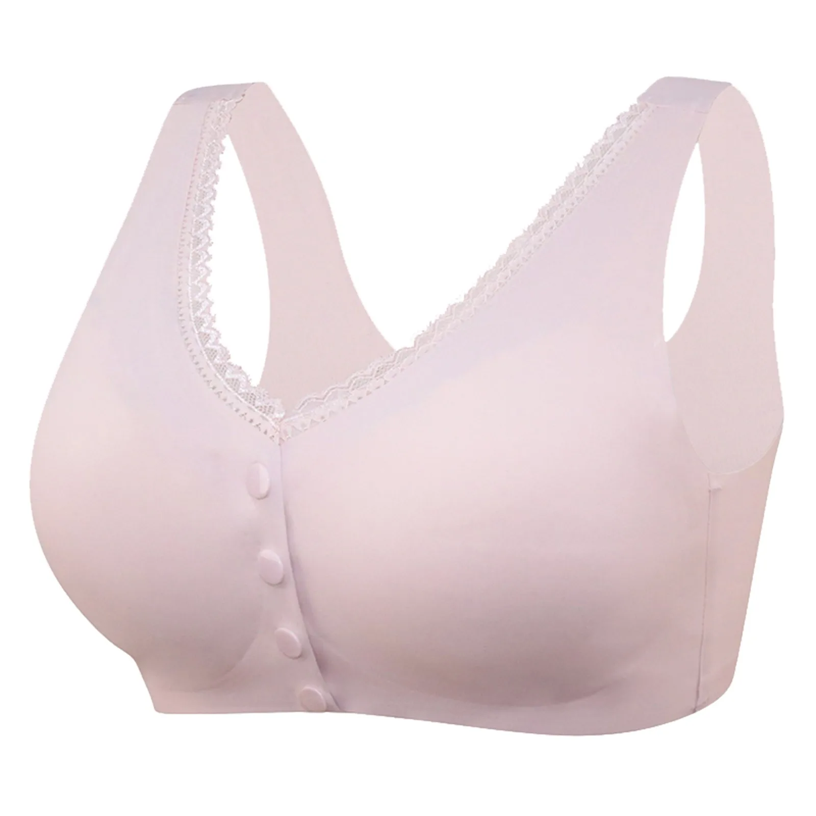 

Women Plus Size Yoga Breathable Lace Bra Underwear Ladies Comfortable Lace Trim Bra Button Bra Sexy Underwear Sports Underwear