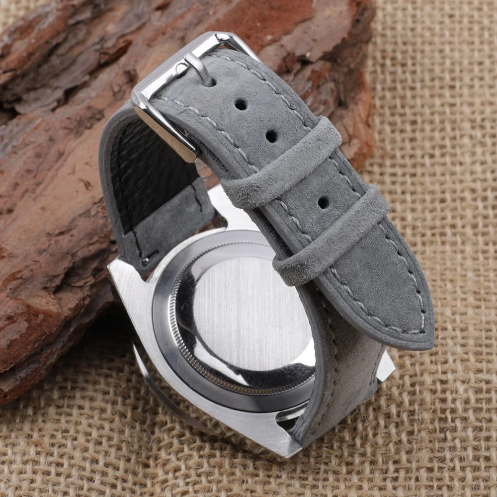 Soft Suede Leather Watch Band 18mm 19mm 20mm 22mm 24mm Blue Brown Watch Straps Stainless Steel Buckle Watch Accessories