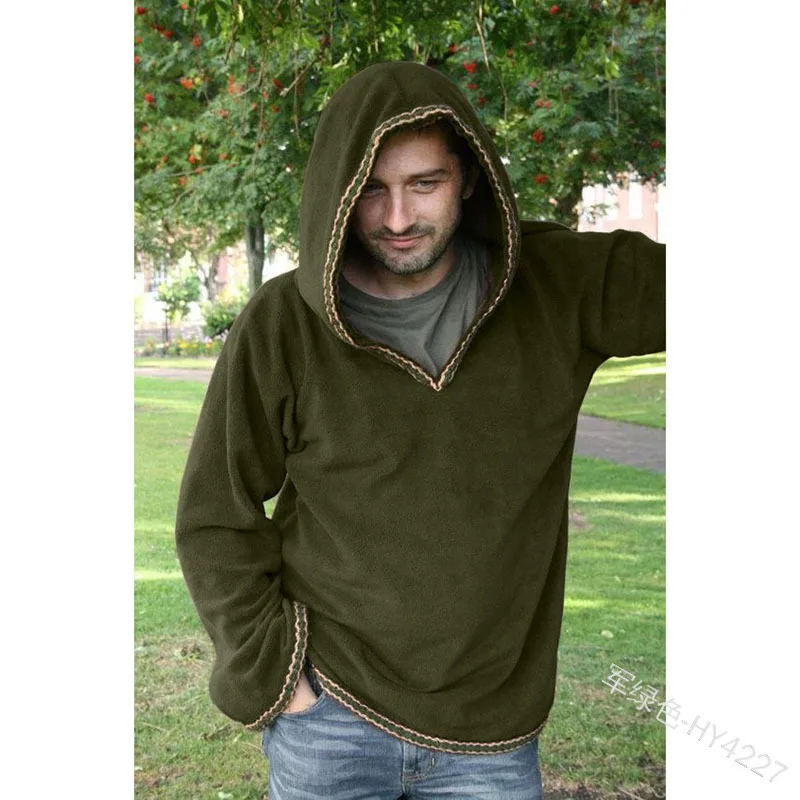 Хеллоуин Взрослый мужской средневековый рыцарь воин костюм Зеленый Черный