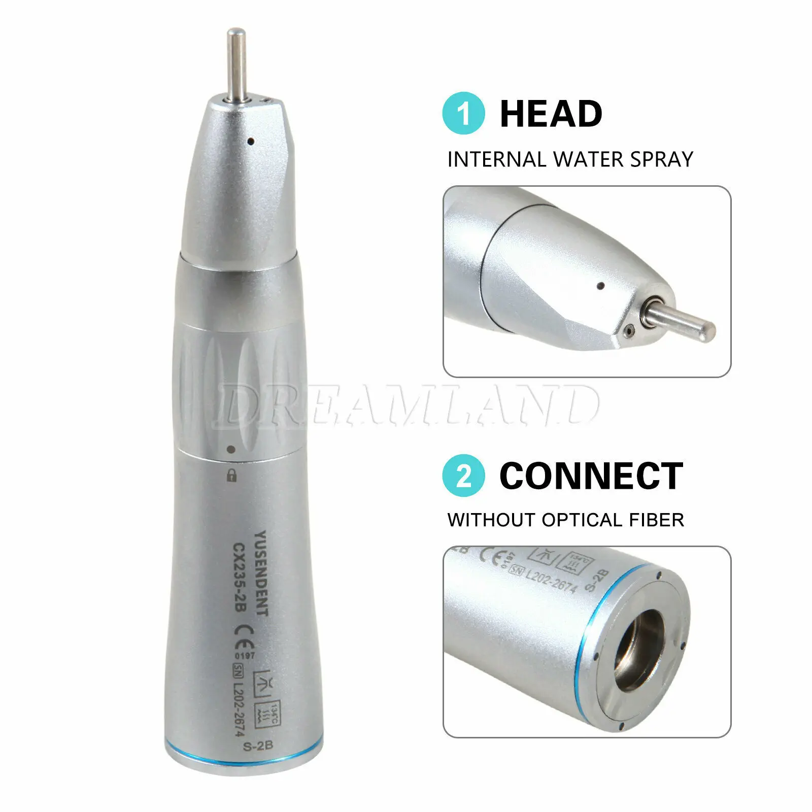 

Стоматологический внутренний спарй воды, медленный низкоскоростной прямой наконечник, конус носа 1:1, подходит для NSK