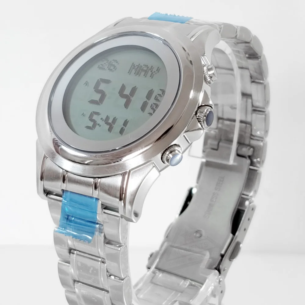 Часы для мусульманских любовников мужчин и женщин с компасом Кибла напоминанием