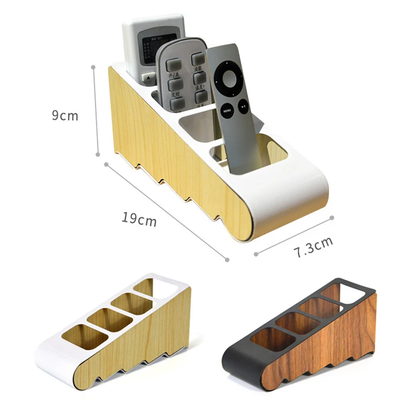 

Wooden 4 Cells Compartment Storage Box Multifunction Portable Remote Control Stand Desktop Decoration Office S6S11L59