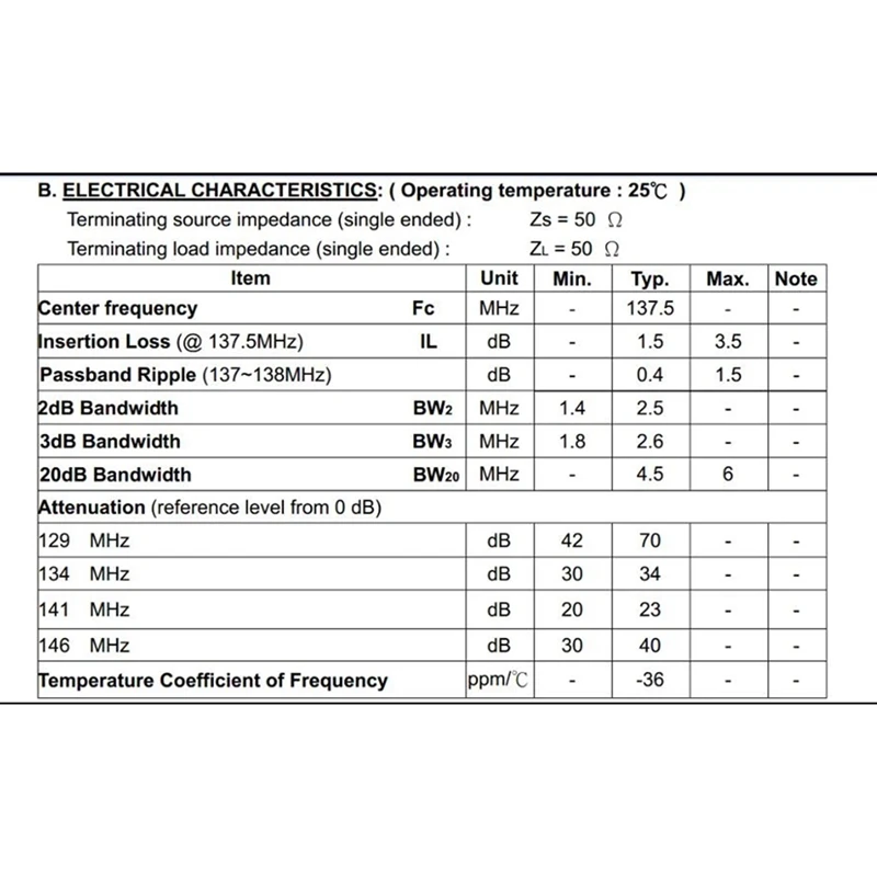 

137MHz SAW BPF Band Pass Filter Amplifier Signal Amplifier 4.5-5V