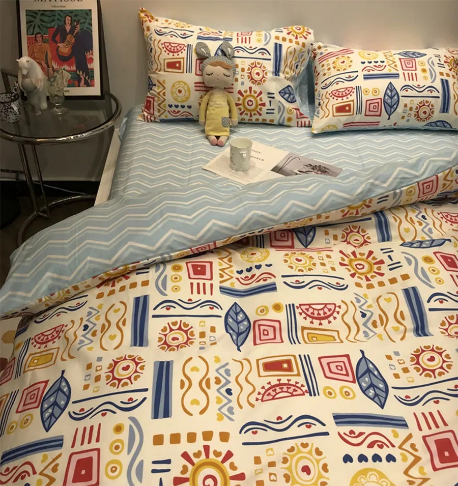 

European american unusual bedding set,comfortable cotton twin full queen King home textile bed sheet pillow case quilt cover