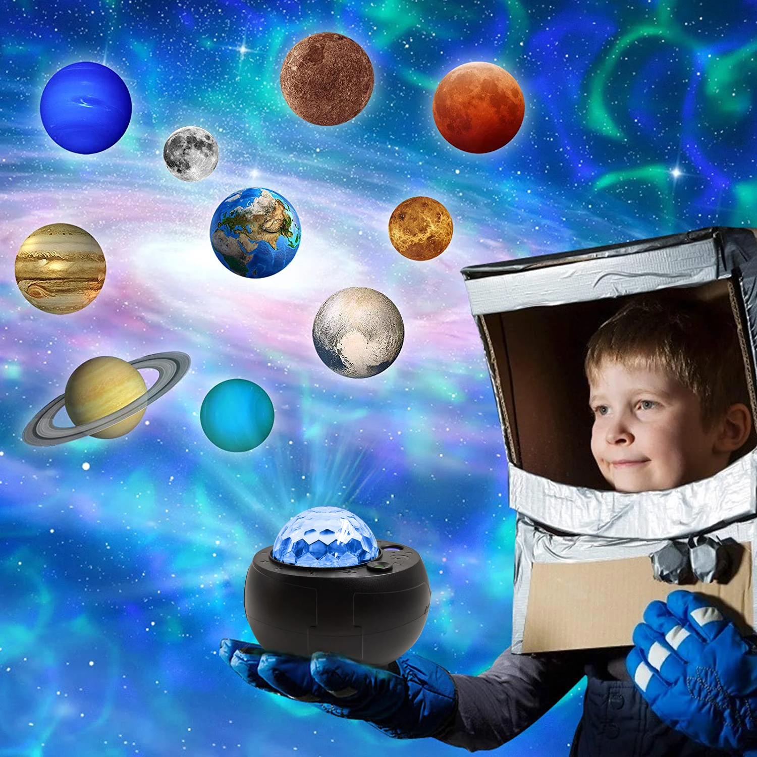 Проектор звездного неба Galaxy детский музыкальный проигрыватель с USB ночник