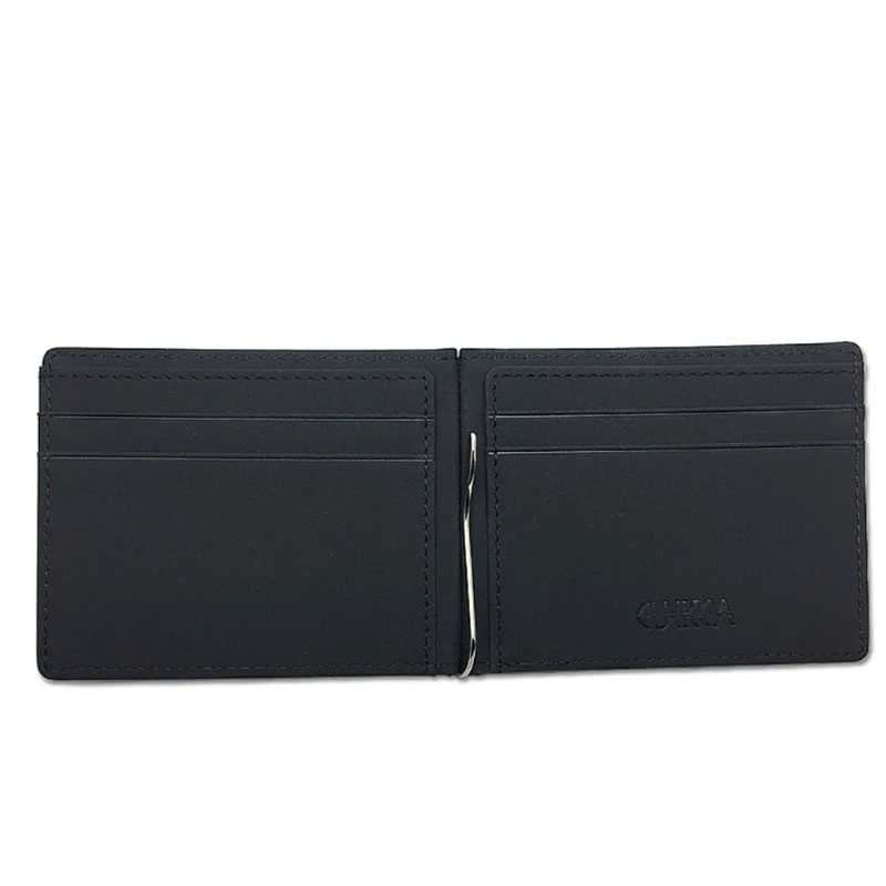 

Men Slim Wallet Money Clip Business PU Leather Cash ID Credit Card Holder