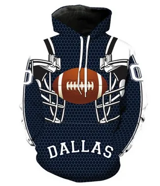 Многоцветный Dallas Cowboys/Спортивная толстовка с капюшоном и длинными рукавами; Новинка года; Модный джемпер; пальто с капюшоном; Лидер продаж; топы - Цвет: Многоцветный