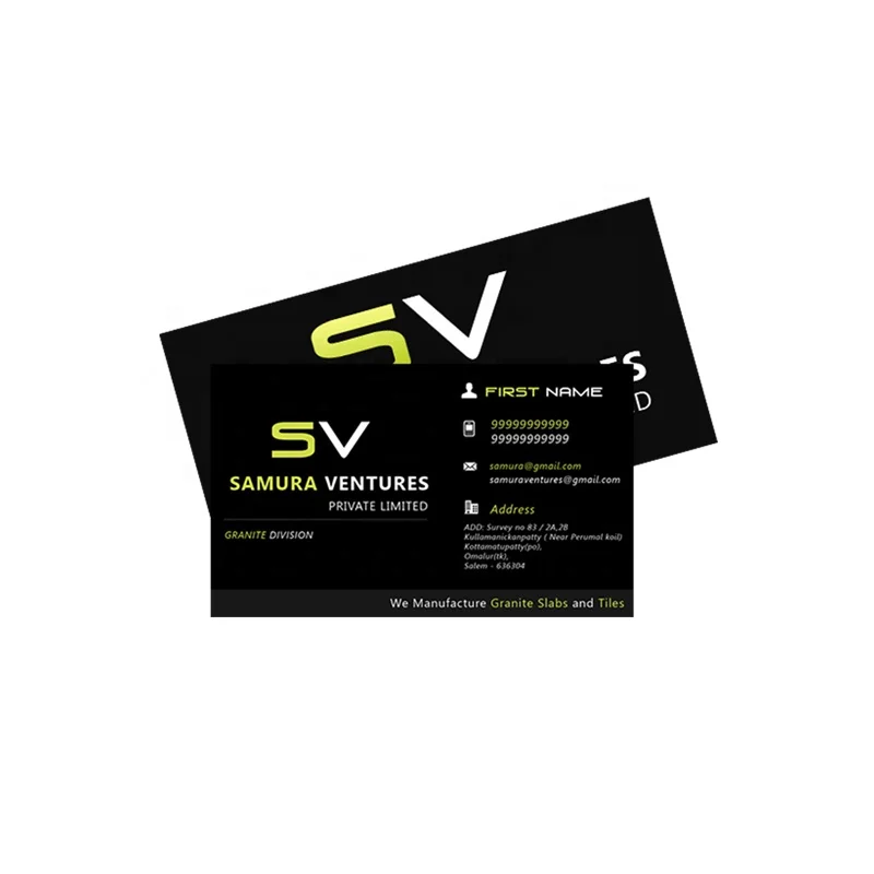 Горячая штамповка визитная карточка с пользовательским логотипом печатная