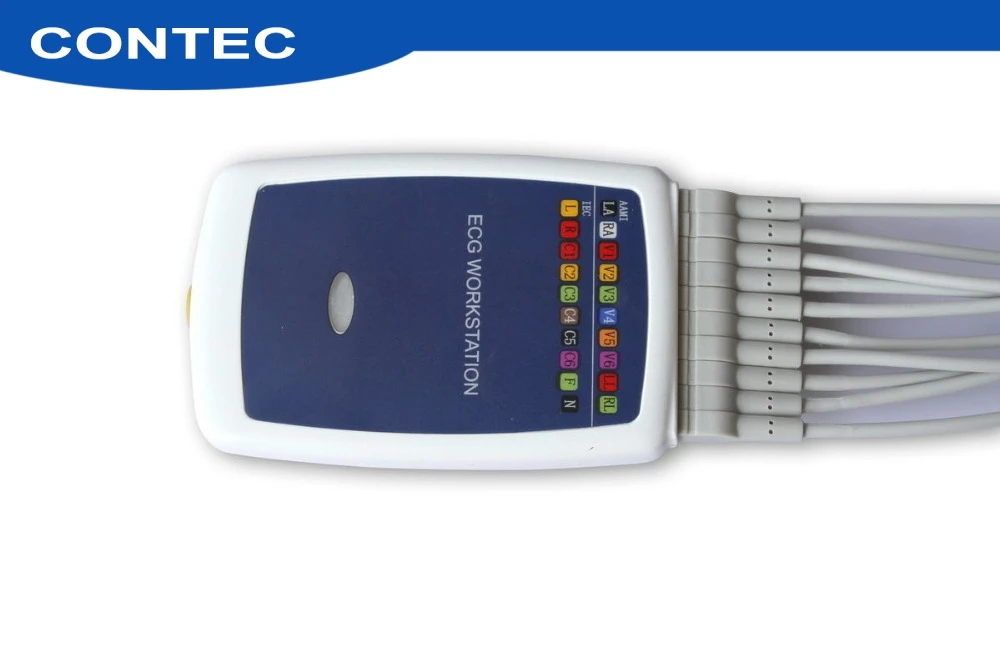 CONTEC8000G Многофункциональный ПК ECG/EKG рабочая станция система 12 свинец отдыха ECG