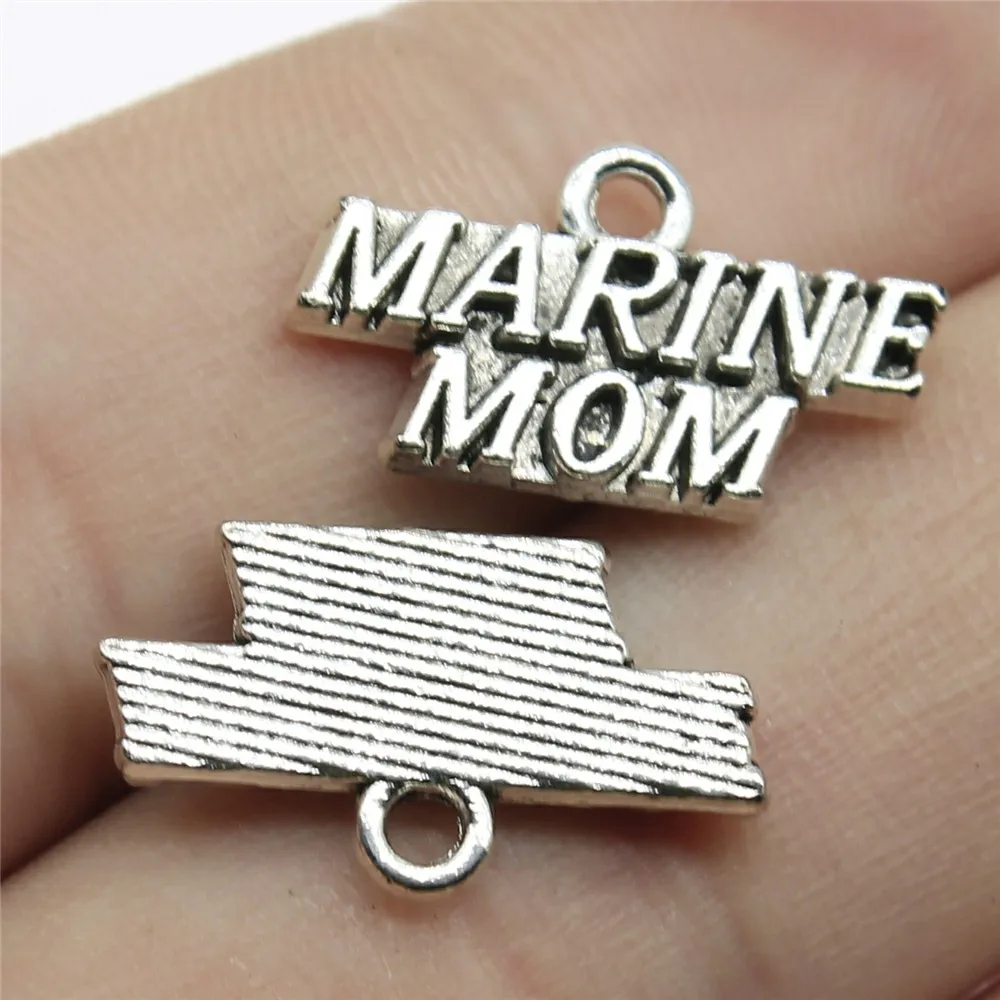 

WYSIWYG 10pcs 19x11mm Mom Pendants Charm Marine Mom Charm Marine Mom Pendants