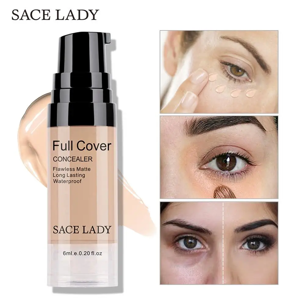 Professional Liquid Eye Concealer Makeup Base Full Cover for Eye Dark Circle Face Liquid Corrector Cream Waterproof Cosmetic