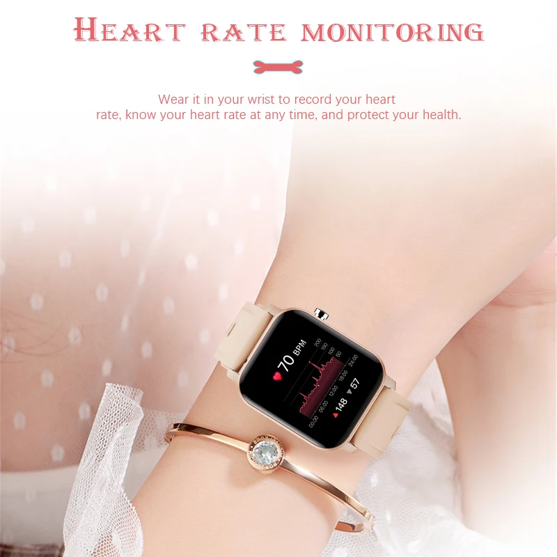 

LIGE New Smart watch Women Blood Pressure heart Rate monitor Fitness tracker Sport waterproof woman Smartwatch Reloj Inteligente