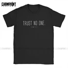 Мужские футболки с надписью Trust No One X, футболки с коротким рукавом, принтом, Даной, лисой, дучовной, ТВ