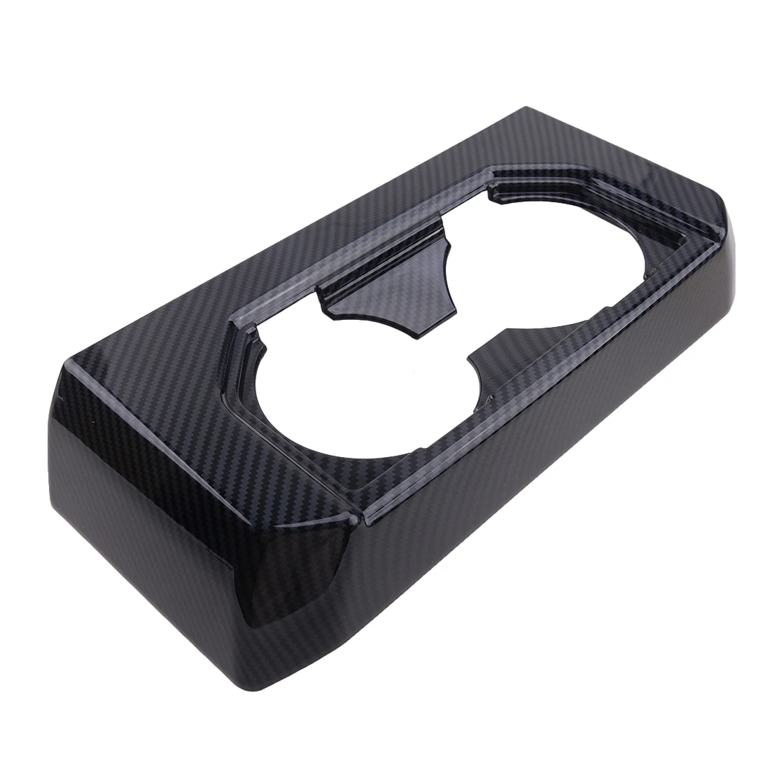 

New Carbon Fiber Style ABS Car Rear Armrest Box Cup Holder Cover Trim Frame Fit for Ford F150 2016 2017 2018 2019