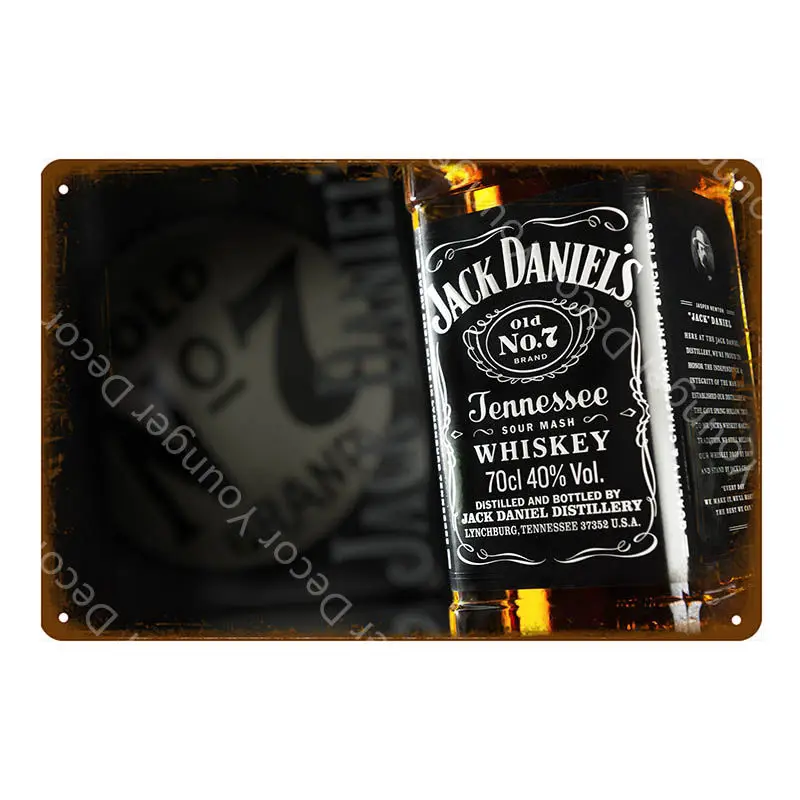 YD5026AI Jim Black Beer Jennessee виски винтажные металлические знаки Наклейка на стену для бара паба клуба человек пещера декоративные тарелки Олово плакат YI-067 - Цвет: YD5026AI
