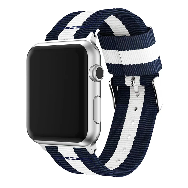 Цветной нейлоновый ремешок для apple Watch 5 4 3 2 1 38 мм 42 40 44 мягкий многоцветный