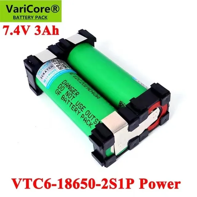 VariCore 5V/7 4 V 18650 VTC6 2S1P 8 3000 мА/ч 20 Ампер 3A для беспроводной шуруповерт батареи DIY
