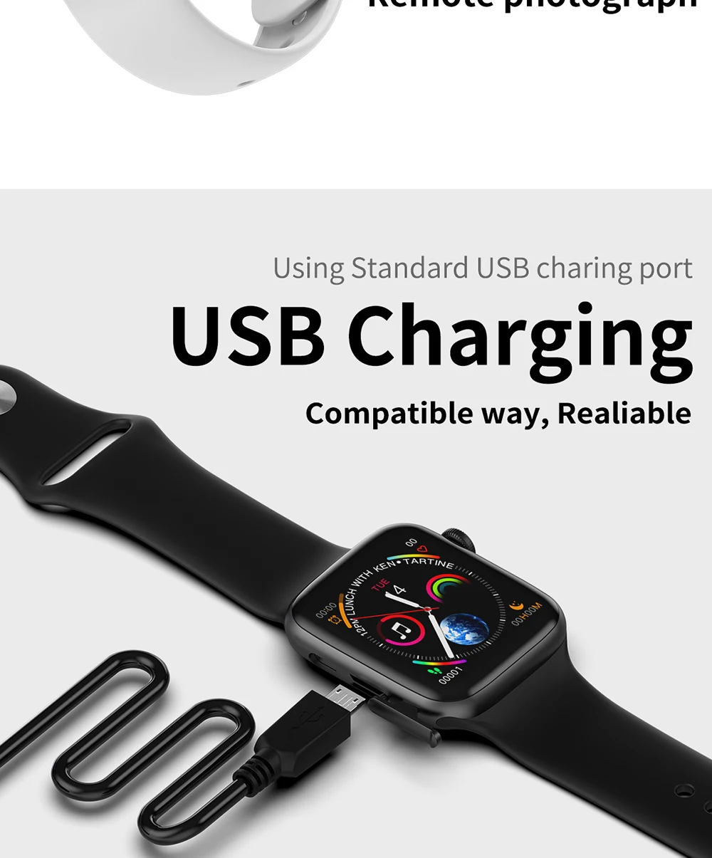 2019 ECG Monitor Smart Watch Health Tracker MTK2502D Bluetooth Notification Call Smartwatch Wristwatch for Samsung Xiaomi IOS |