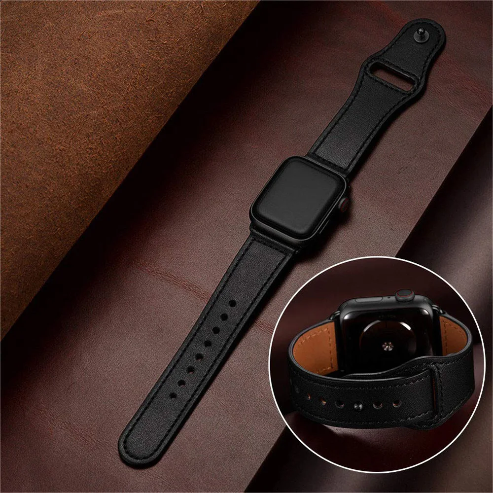 Ремешок для Apple Watch 38 мм 42 ремешок из натуральной кожи Iwatch 5/4/3/2/1 44 40 браслет