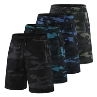 mens shorts fitness shorts running sports mens fitness shorts camouflage zipper pocket sports shorts
