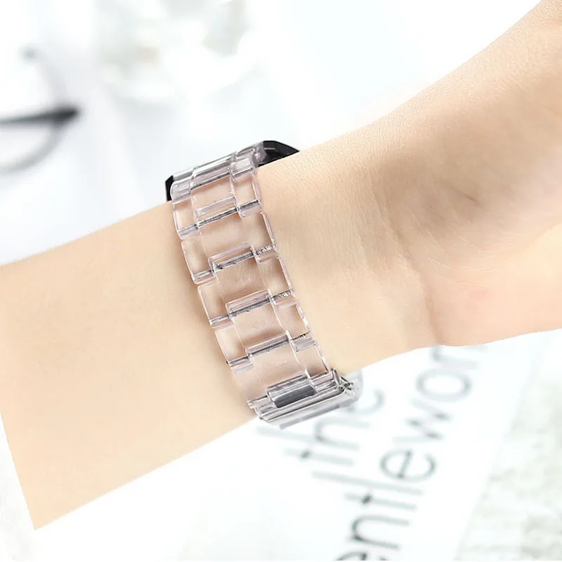 

Fashion Resin Fitbit Watch Band Strap Bracelet Compatible with Fitbit Versa/Versa 2/Versa Lite/Versa Special Edition Womens Mens