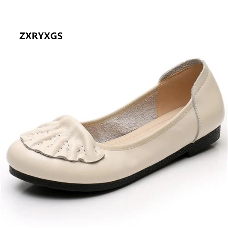 

Женские туфли из мягкой воловьей кожи, на плоской подошве, Повседневные Удобные туфли, большой размер, 2022