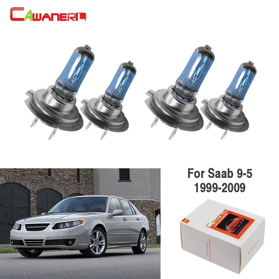 Cawanerl 2 пары 100W H7 автомобильный светильник галогенная лампа 12V для Saab 9 5 1999 2009