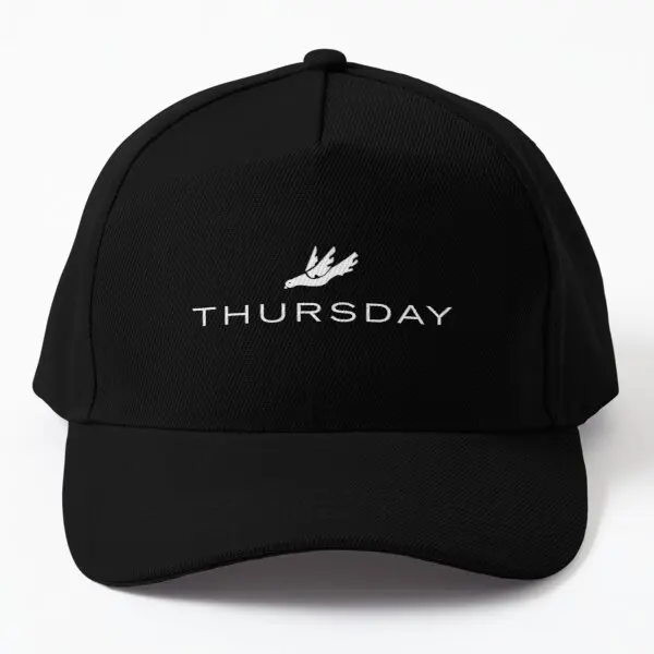 

Thursday Band Logo Black Background Baseball Cap Hat Spring Bonnet Summer Boys Solid Color Sun Snapback Outdoor Sport