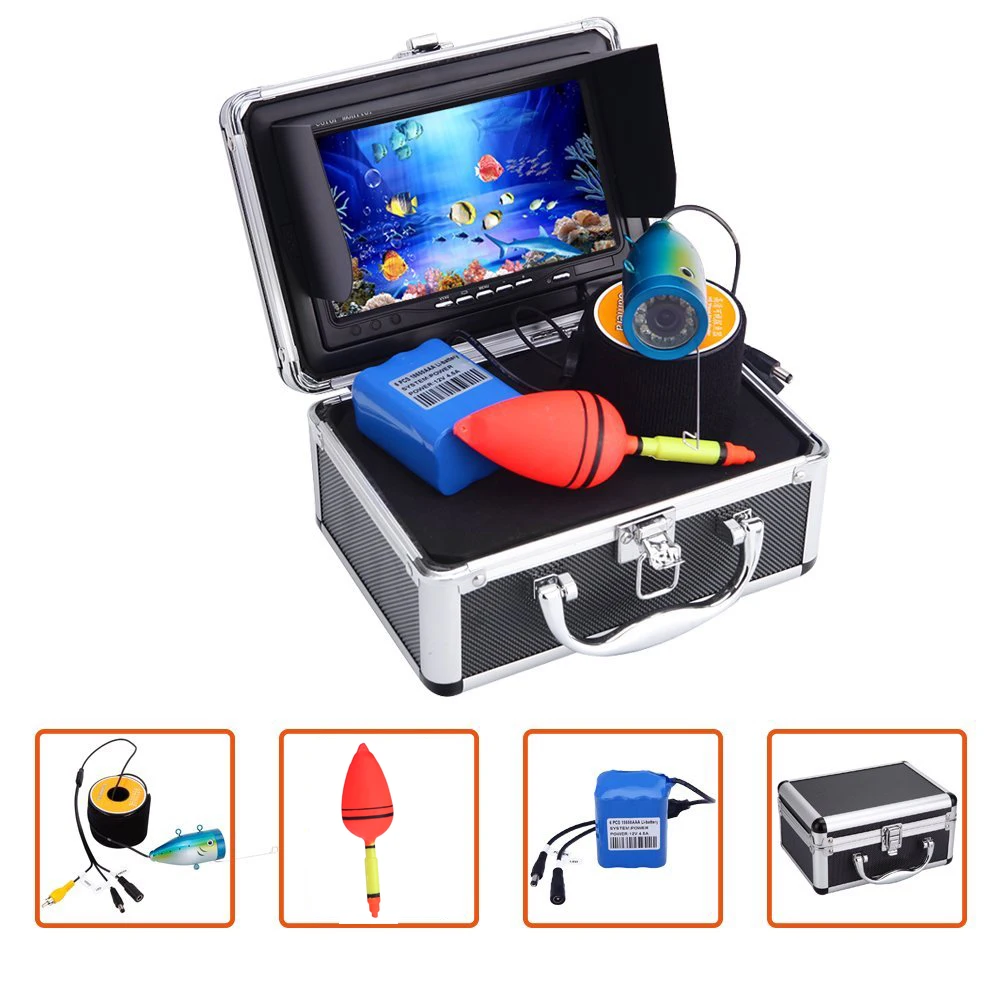 7 Inch LCD Underwater Video Camera System Fish Finder With 12Pcs Led Light Fishing Breeding Monitoring 1000TVL | Безопасность и
