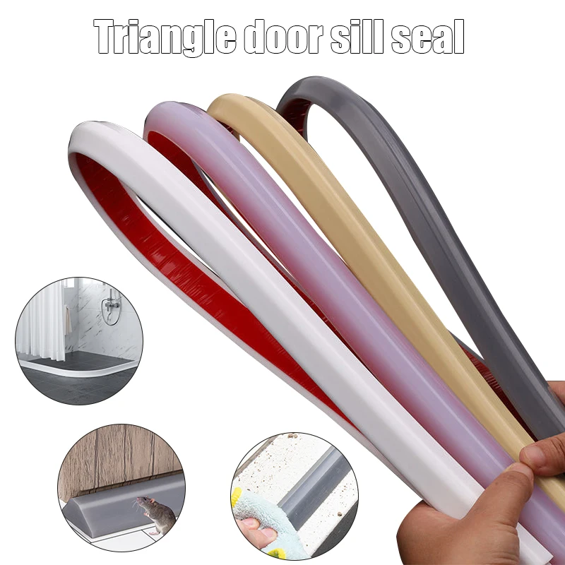 

1M Silicone Door Bottom Sealing Strip for Bathroom Water Blocking Stopper Shower Dam Flood Barrier JDH88